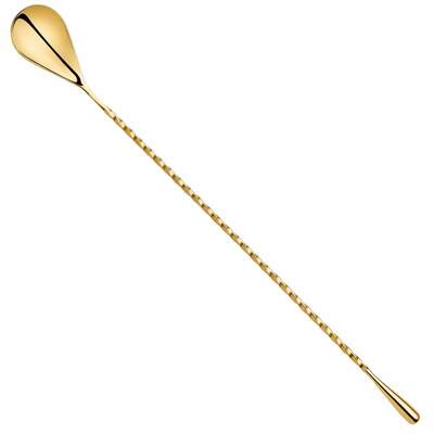Drop Gold Bar Spoon 30cm - 30cm