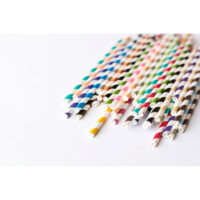 Mixed Colour Paper Straws Box of 250