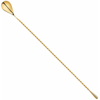 Winebuyers Drop Gold Bar Spoon, 40cm Long, 18/8 Japanese Steel, Mirror Finish, Corrosion Resistant, for Wine ServiceBy Winebuyers