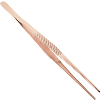 Winebuyers Copper Garnish Tweezers, 25cm Long, Precise Garnish Placement, Grooved Tips, Hand Wash OnlyBy Winebuyers