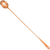 Winebuyers Copper Bar Spoon with Perforated Design, 34.5cm, 18/8 Japanese Steel, Hand Wash, Gift Boxed, for Wine ServiceBy Winebuyers