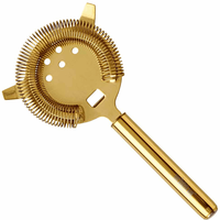 Winebuyers Hawthorn Gold Cocktail Strainer, 18/8 Japanese Steel, 20cm, Luxury Finish, Twin Ears, Premium Spring, Hand Wash RecommendedBy Winebuyers