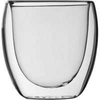 Winebuyers Napoli Short Double Walled Coffee Glasses, 15cl Capacity, Dishwasher Safe, Pack of 2By Winebuyers